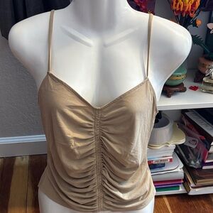 Forever 21 Tan Ruched Camisole